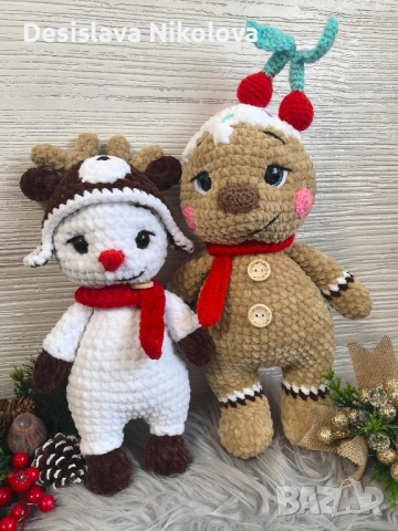 Амигуруми, плетена играчка, Коледа , снимка 2 - Плюшени играчки - 52311265