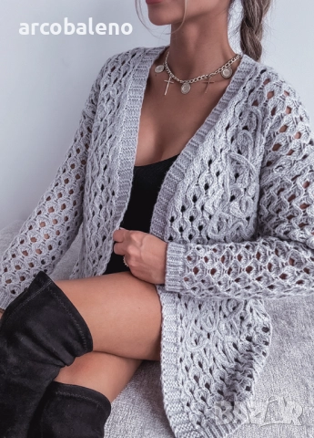 Дамска ажурна жилетка , снимка 3 - Жилетки - 51812990