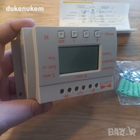 Интелигентен соларен контролер 10A, 12V/24V, PWM + MPPT, снимка 10 - Друга електроника - 53096275