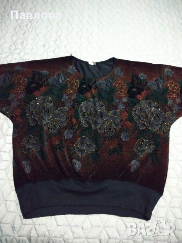 Пролетна блуза с прилеп ръкав, снимка 5 - Блузи с дълъг ръкав и пуловери - 32287575