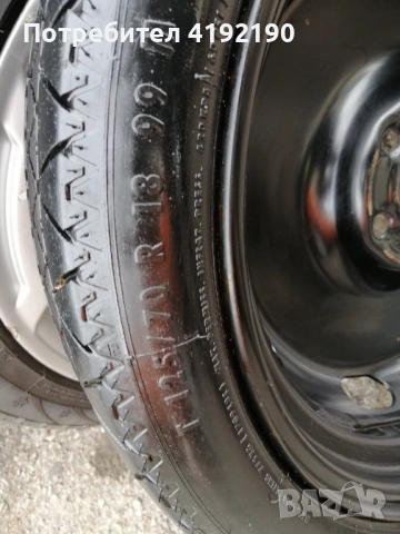 Продавам резервна гума тип патерица за Ауди А3 /8P, снимка 3 - Гуми и джанти - 53591612