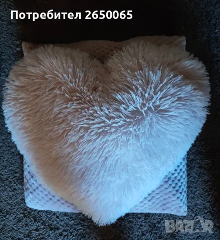 Възглавнички пух-лама "Сърце" в розово , снимка 6 - Възглавници - 42654617