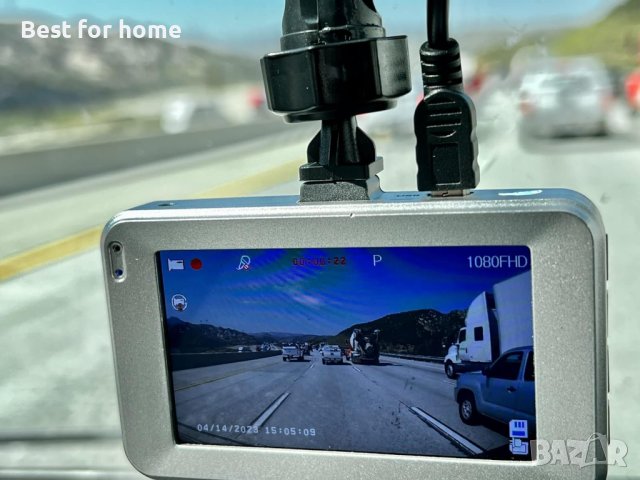 Високоскоростна камера Edospor Dash Cam за автомобили + 64G SD карта, снимка 2 - Аксесоари и консумативи - 43681004