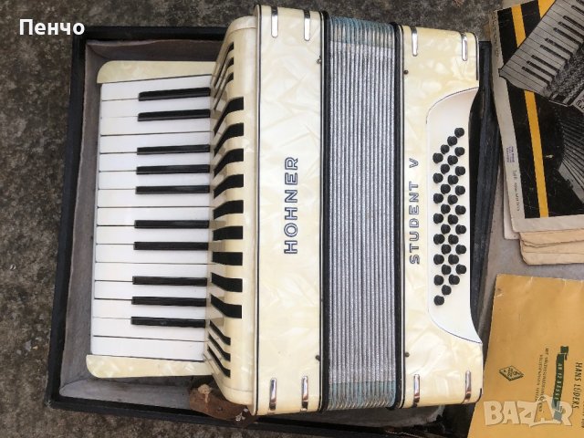 стар малък акордеон "HOHNER" STUDENT V, снимка 3 - Антикварни и старинни предмети - 44111852