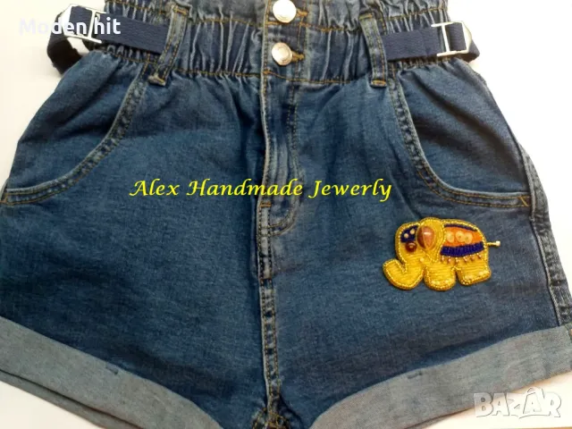 Брошка - аксесоар "Индийски слон" с пясъчен авантюрин. Ръчна изработка., снимка 6 - Други - 49702349