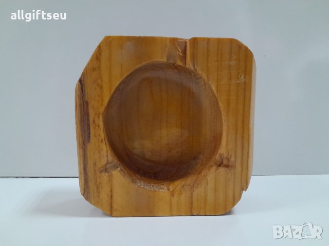 Дървен пепелник, ръчно изработен, снимка 4 - Други стоки за дома - 37651170