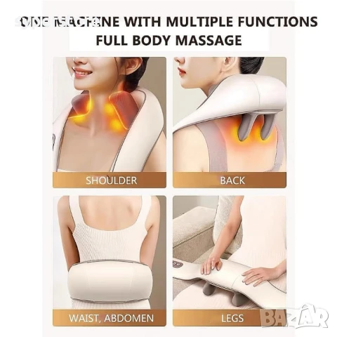 Масажор за Врат Digital One SP01088, безжичен масажор, многоточков масажор, Neck Massager, шиацу Мас, снимка 7 - Масажори - 50469788