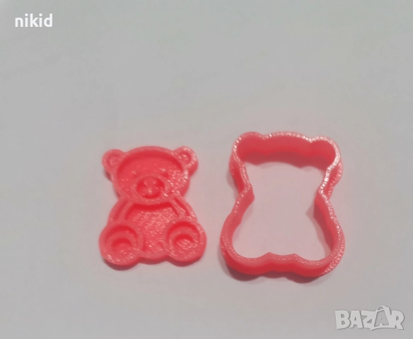 Мече  малък пластмасов резец форма фондан тесто бисквитки, снимка 3 - Форми - 52760827