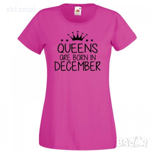 Дамска тениска с къс ръкав Queens are born in December