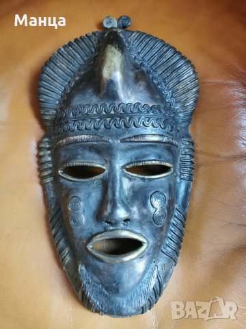Бронзова маска Бауле, снимка 2 - Антикварни и старинни предмети - 33505083