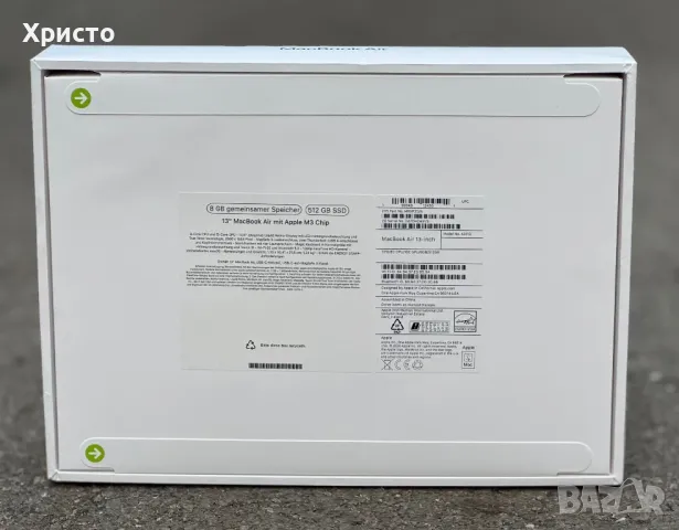 НОВ!!! Лаптоп Apple MacBook Air 13", Apple M3, 8GB RAM, 512GB, Space Grey, снимка 6 - Лаптопи за работа - 47595644