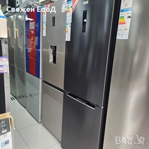 хладилник с фризер HANSEATIC - 185см.-черен, снимка 6 - Хладилници - 49928289