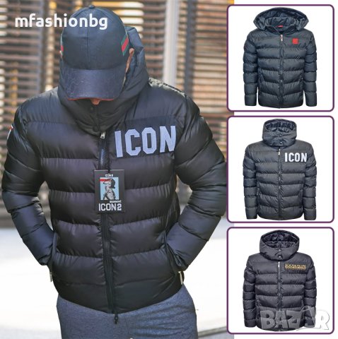 Мъжки зимни якета с качулка 3 модела