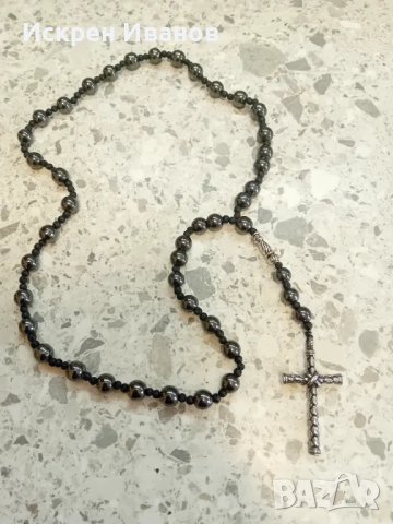 Разпятие, Кулие, Мъжки Гердан Хематит/Лазурит и Вулканичен Камък, снимка 3 - Други - 41168321