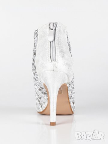 Летни сандали в сребристо, на ток 36/40, снимка 6 - Сандали - 32892891
