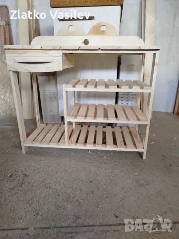 Стелаж за обувки с чекмедже , снимка 6 - Етажерки - 49273484