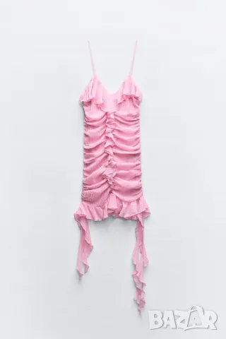 рокля zara зара розова