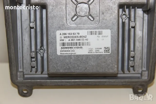 Моторен компютър Mercedes W169 (2004-2012г.) A2661536379 / A 266 153 63 79 / A0014460340, снимка 2 - Части - 50437594