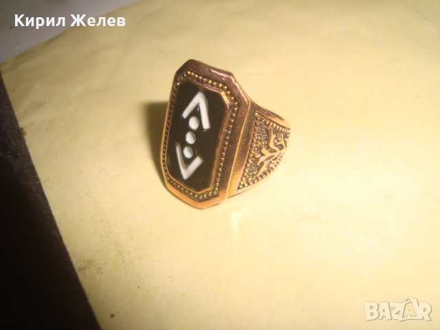 РЯДЪК ЕМАЙЛИРАН МЕДЕН ОРНАМЕНТИРАН ПРЪСТЕН 22308, снимка 3 - Пръстени - 32982946