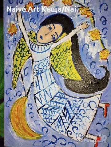 Картина платно маслени бои акрилни бои структурна паста размер ш. 22/ в.32, снимка 3 - Картини - 52671133