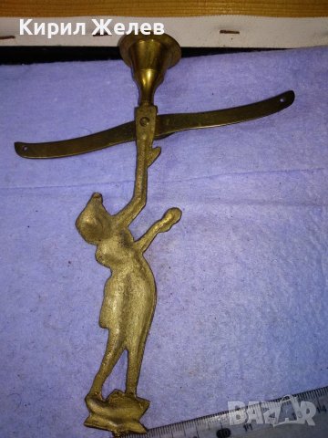 Стар ЕТНОГРАФСКИ МОТИВИ АЗИАТСКИ ФИГУРАЛЕН БРОНЗОВ СВЕЩНИК МАЙСТОРСКА ИЗРАБОТКА 41370, снимка 5 - Колекции - 43738969