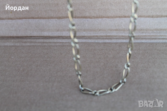 Сребърен позлатен ланец/синджир , снимка 6 - Колиета, медальони, синджири - 52653955