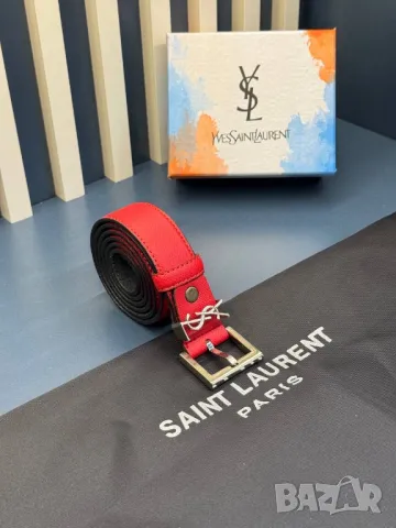 колани от естествена кожа 3см yves saint laurent, снимка 9 - Колани - 50406209