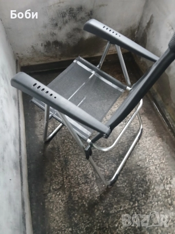 Алуминиев сгъваем стал,шезлонг, снимка 5 - Други стоки за дома - 52670702