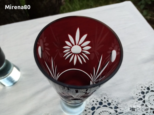 * Bohemia * - антикварен кристален сервиз !, снимка 12 - Антикварни и старинни предмети - 52653169