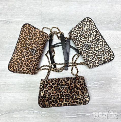 чанти 28х17см с леопардов принт guess , снимка 6 - Чанти - 50731608
