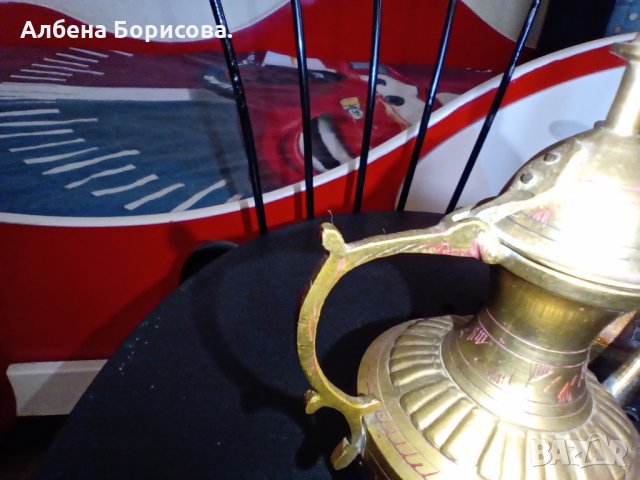 Месингови декоративни каничка и чайник, снимка 6 - Декорация за дома - 27957897