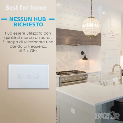 Meross италиански превключвател с Alexa, снимка 2 - Друга електроника - 52533880