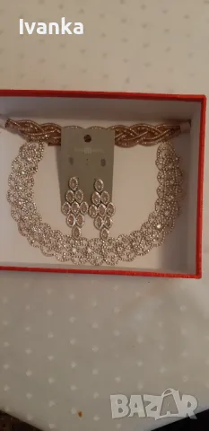 Дамско Колие Обеци и Гривна , снимка 2 - Бижутерийни комплекти - 49821090