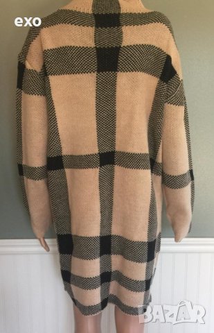 Зимна рокля каре,Туника голям размер, Зимна туника, Къса зимна рокля, снимка 3 - Туники - 43232795