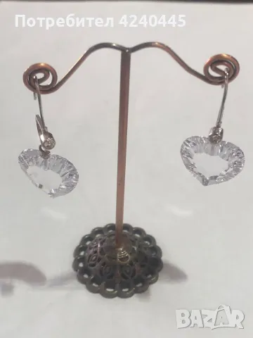 Висящи сребърни обеци, снимка 3 - Обеци - 50365222
