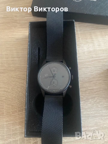 УЛТРА ТЪНЪК ХРОНОГРАФ  ГРАФИТ, снимка 7 - Мъжки - 50706771