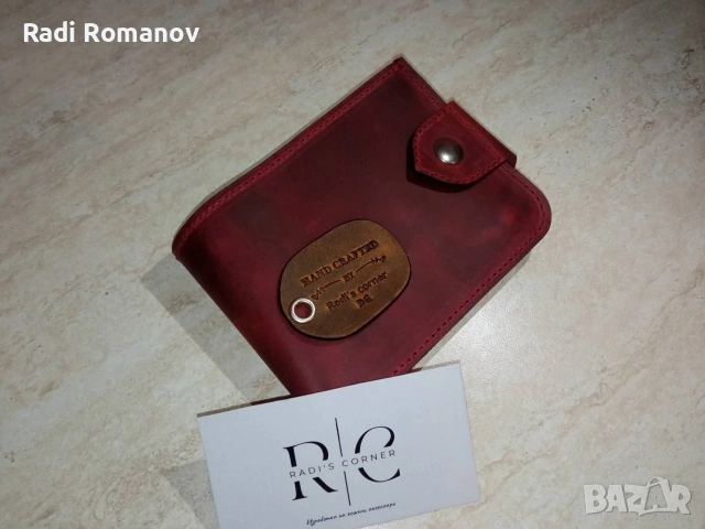 Ръчно изработен мъжки кожен портфейл , снимка 6 - Портфейли, портмонета - 53118207