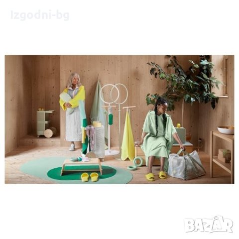 Модерна закачлка за дрехи кърпи ( тренировки) от бамбук и стомана, снимка 2 - Закачалки - 43668480