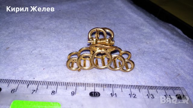 ПОЗЛАТЕНА ВИНТИДЖ ШНОЛИЧКА за ПРИЧЕСКА от БЛАГОРОДНА НЕРЪЖДАЕМА СТОМАНА 27148, снимка 2 - Други - 39067582