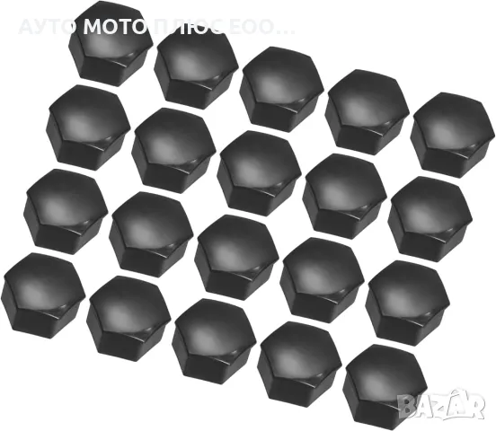 Комплект Капачки за болтове на джантите 21 мм - ЧЕРНИ 20бр., снимка 2 - Аксесоари и консумативи - 47709847