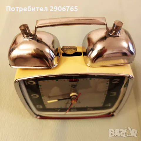 Часовник будилник с камбанки Китайски работещ, снимка 6 - Антикварни и старинни предмети - 47708274