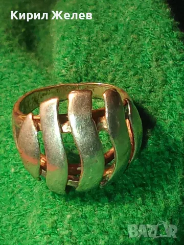 СТИЛЕН АЖУРЕН ВИНТИДЖ АРТ СРЕБЪРЕН ПРЪСТЕН СРЕБРО 925 РЪЧНА БИЖУТЕРСКА ИЗРАБОТКА 40757, снимка 15 - Пръстени - 46232527