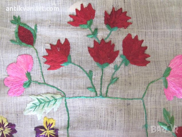 19 век Ръчно бродирана Рамка за Снимка, снимка 3 - Антикварни и старинни предмети - 27562348