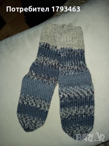 Ръчно плетени детски чорапи 75% вълна, снимка 1 - Чорапи - 38656180
