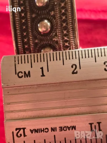 Масивна стара сребърна гривна. Ръчна изработка. , снимка 9 - Антикварни и старинни предмети - 48951964