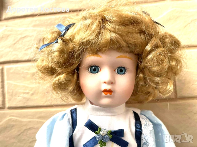 ALLISON нова красива порцеланова кукла от бисквитен порцелан, снимка 3 - Антикварни и старинни предмети - 52459103