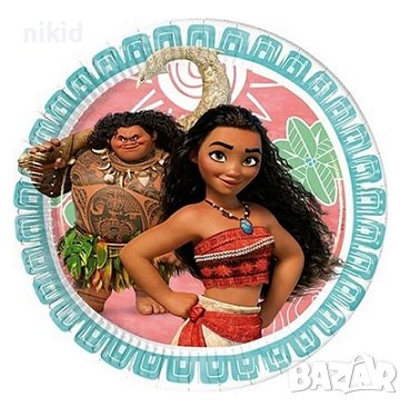 Смелата Ваяна Моана Moana 8 бр големи парти чинии чинийки