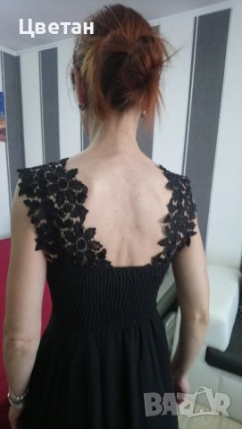 Елегантна черна рокля, снимка 6 - Рокли - 36718066
