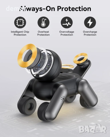 3 в 1 безжична зарядна станция за iPhone, Apple Watch, AirPods, MagSafe, снимка 4 - Безжични зарядни - 53053263