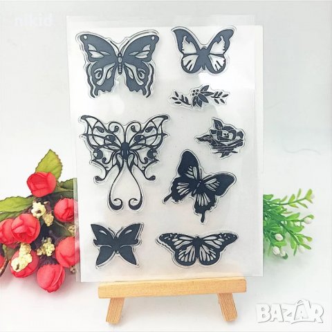 Различни пеперуди пеперуда силиконов гумен печат украса бисквитки фондан Scrapbooking